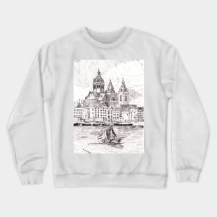 Saint Nicholas Basilica Cathedral Amsterdam City Netherlands Travel Art Crewneck Sweatshirt